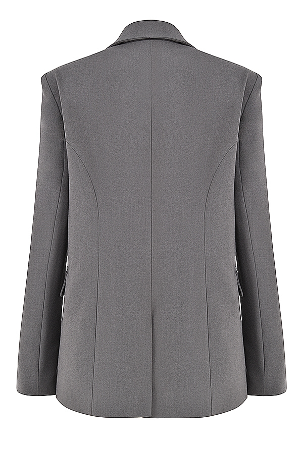 Aline  Dark Grey Oversized Blazer — image 8