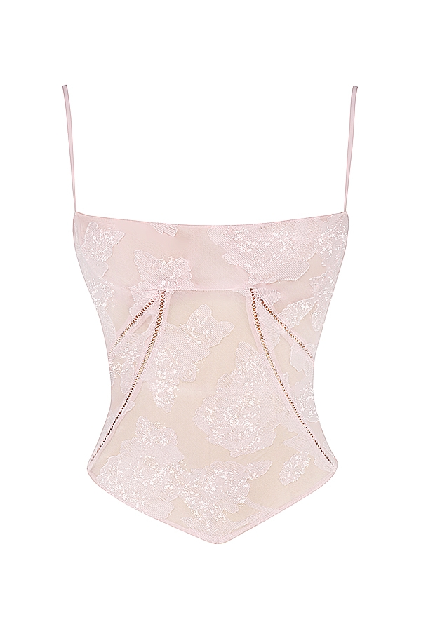 Lisette  Pink Floral Lace Camisole — image 12