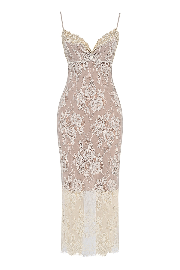 Serelle  Antique Ivory Lace Midi Dress — image 15