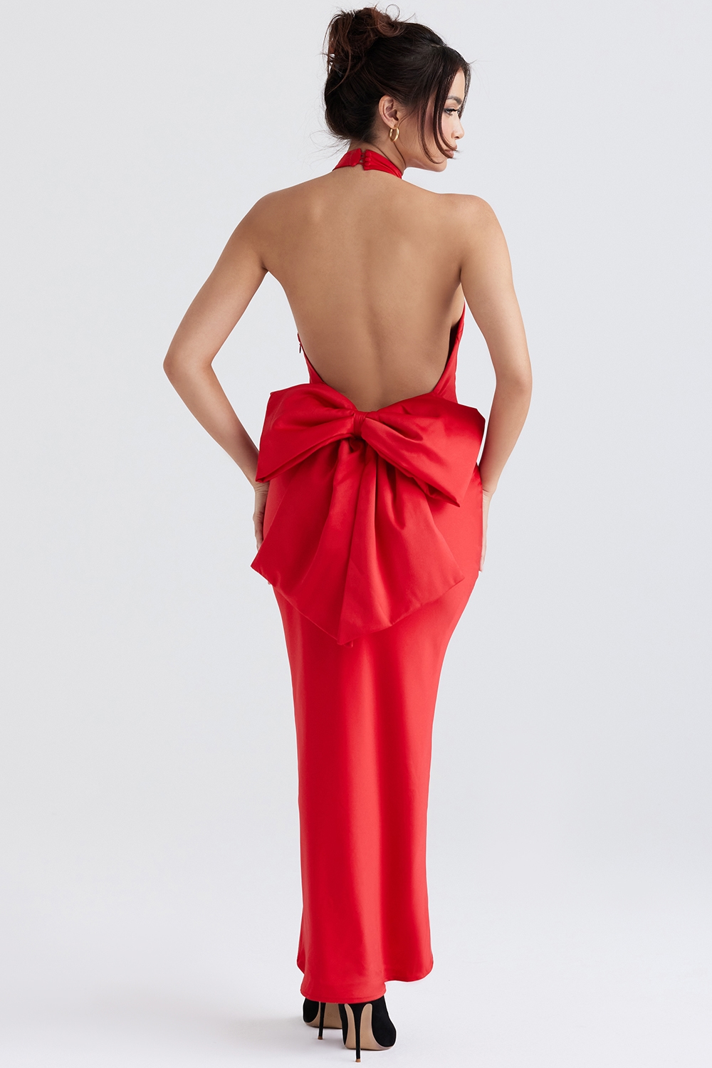 Ilaria  Red Bow Halter Dress — image 8