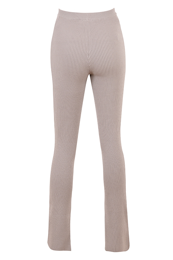 Mitzi  Taupe Ribbed Knit Leggings — image 14