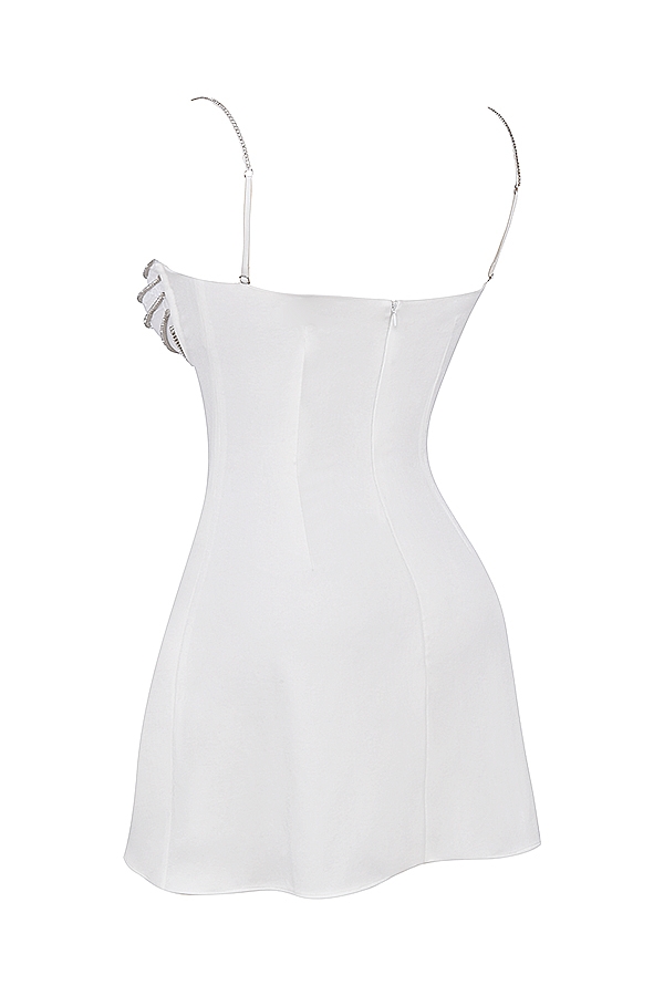 Grace  Ivory Crystallised Mini Dress — image 17