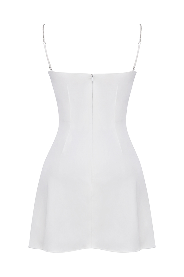 Grace  Ivory Crystallised Mini Dress — image 18