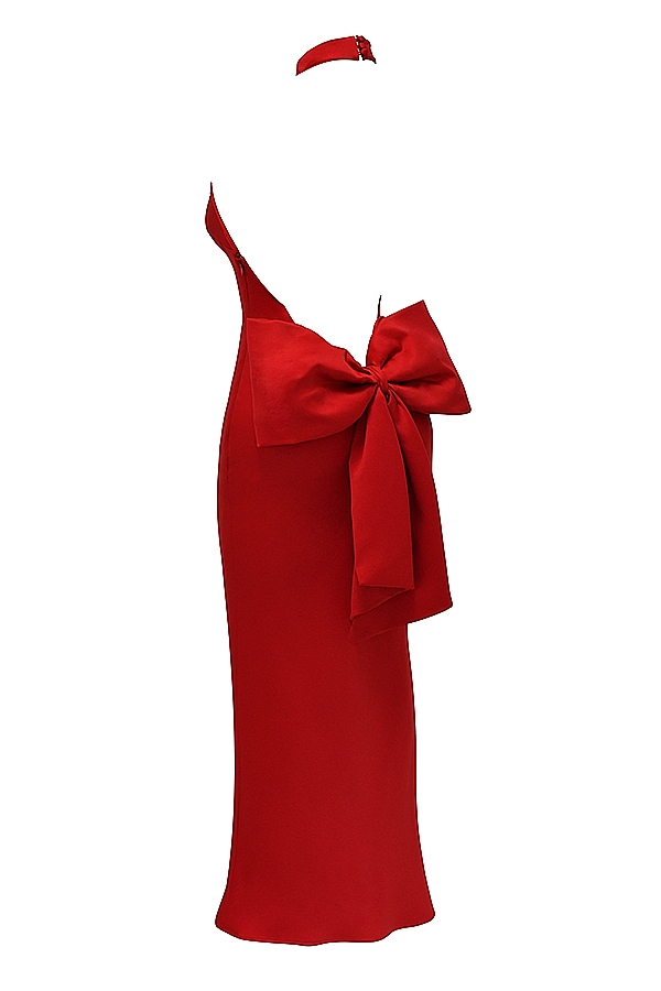 Ilaria  Red Bow Halter Dress — image 20