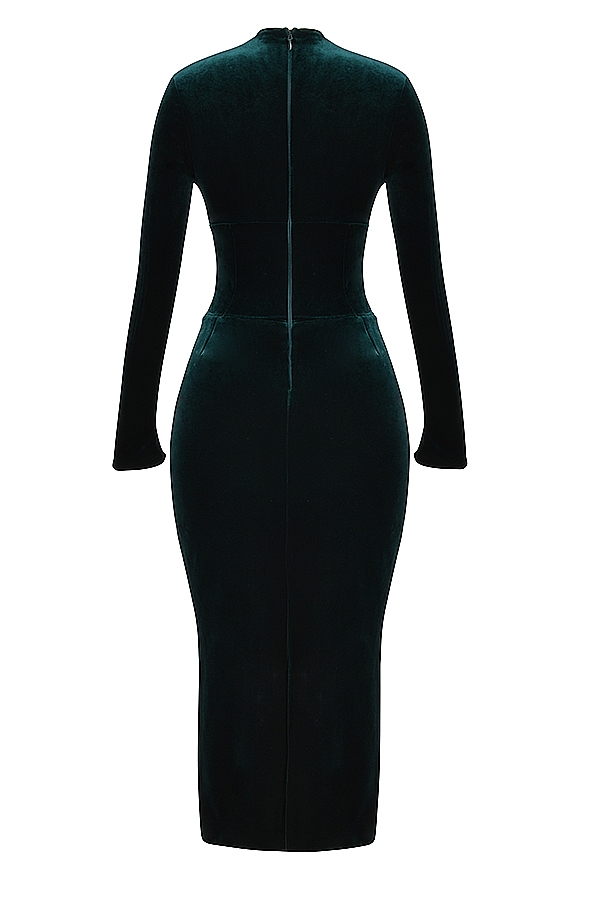 Arabella  Forest Velvet Corset Dress — image 15
