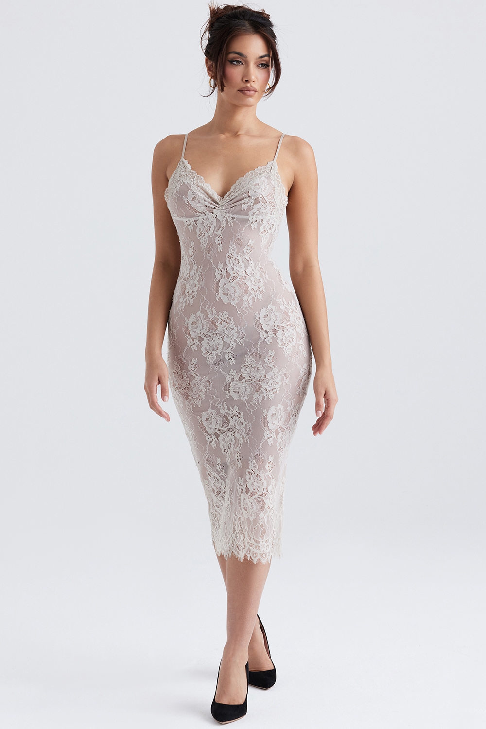 Serelle  Antique Ivory Lace Midi Dress — image 3