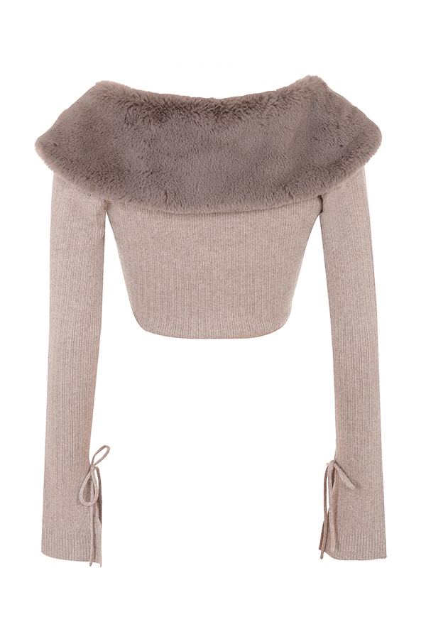Dahlia  Beige Cashmere Cardigan — image 14