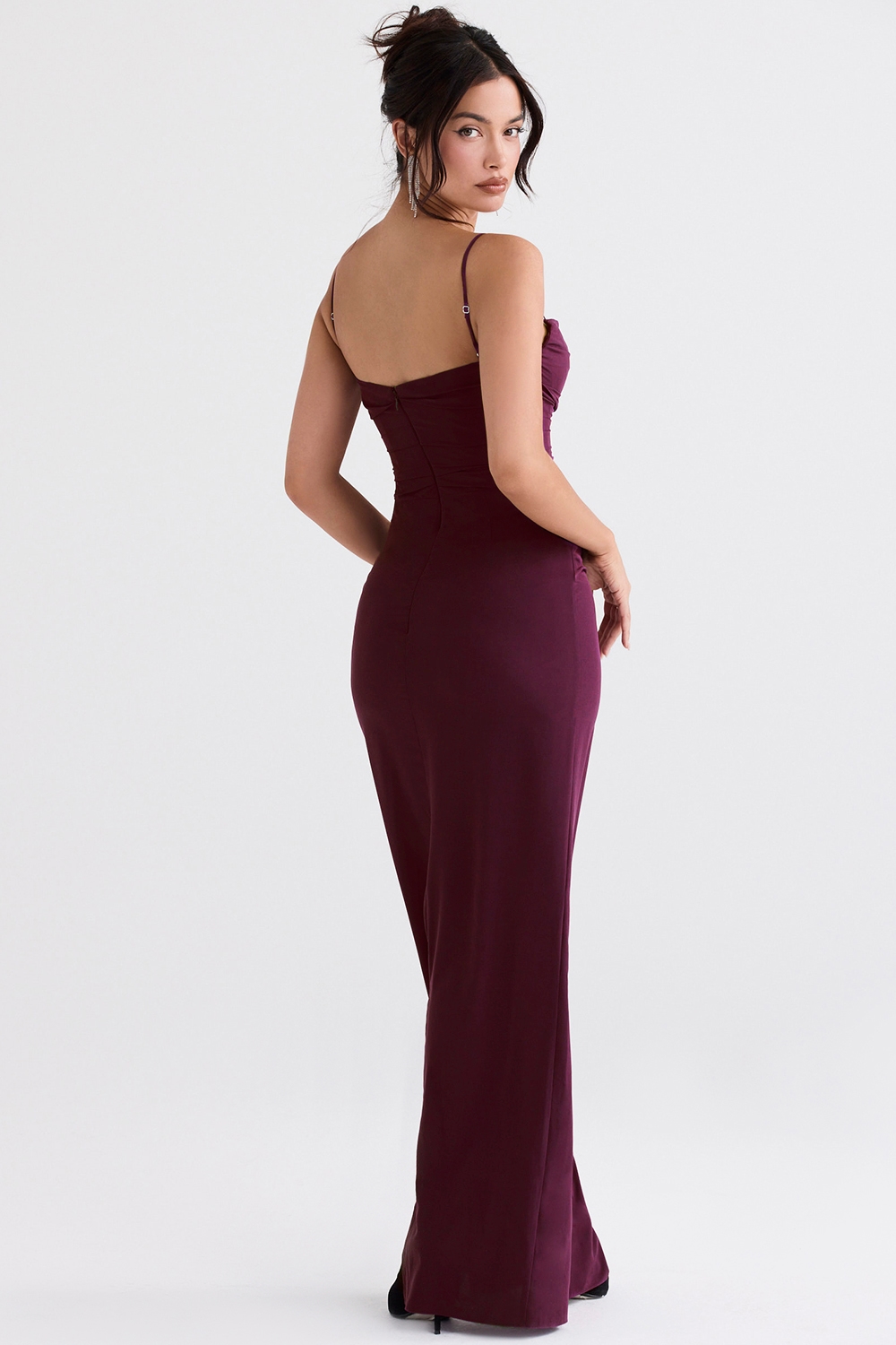 Lani  Merlot Corset Maxi Dress — image 6