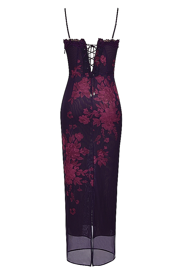 Aiza  Grape Floral Print Maxi Dress — image 18