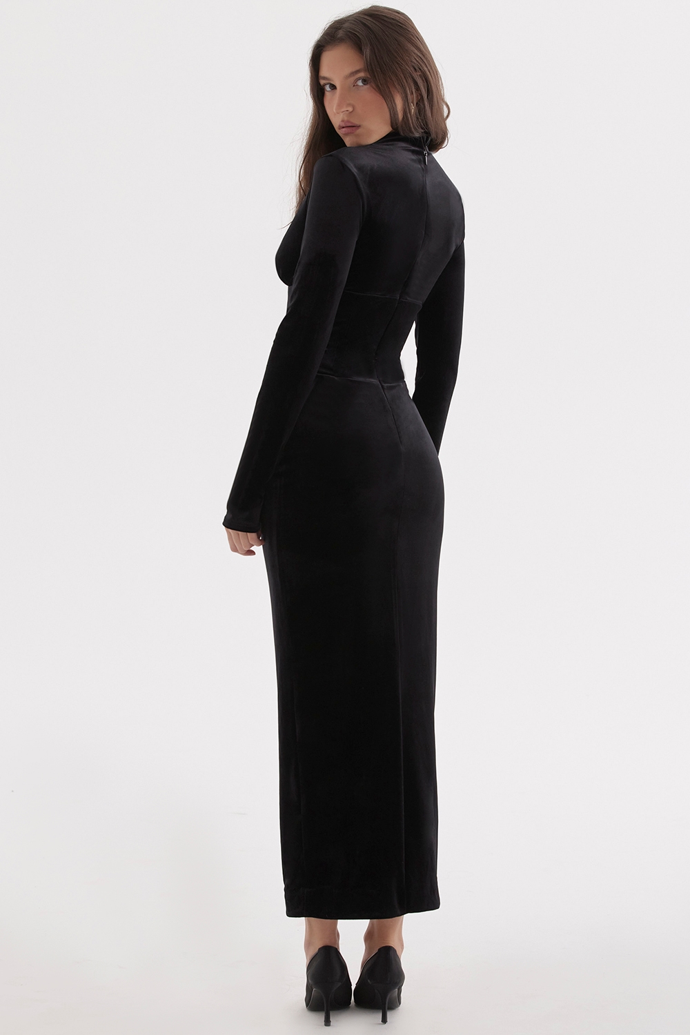 Arabella  Black Velvet Corset Dress — image 12