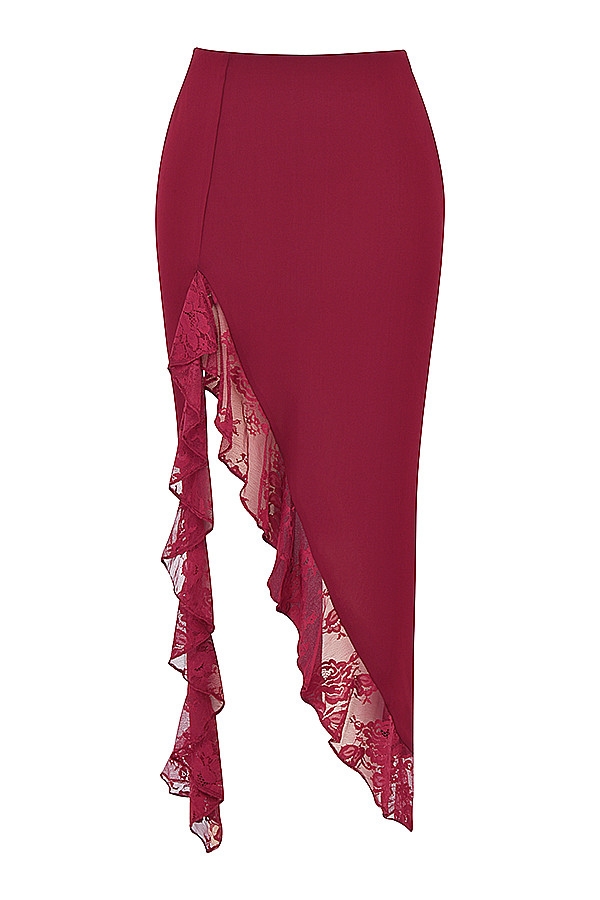Mistress Rocks Mulberry Ruffle Maxi Skirt - SALE — image 7