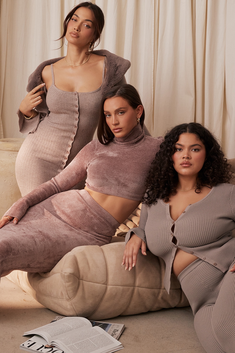 Teva  Beige Cashmere Knit Midi Dress — image 12
