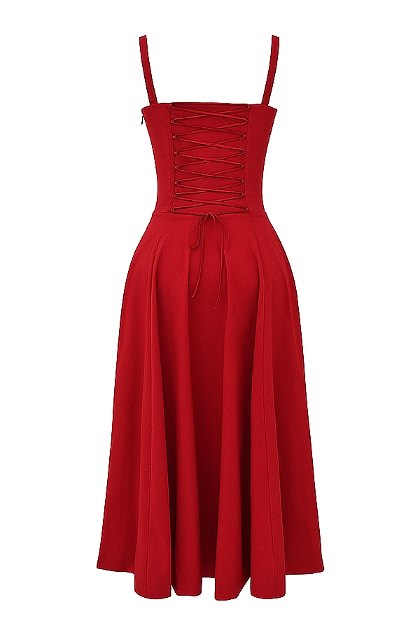 Carmen  Red Rose Bustier Sundress — image 18