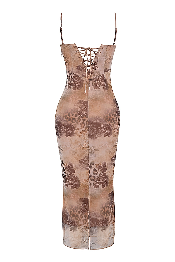 Aiza  Cream Floral Print Maxi Dress — image 18