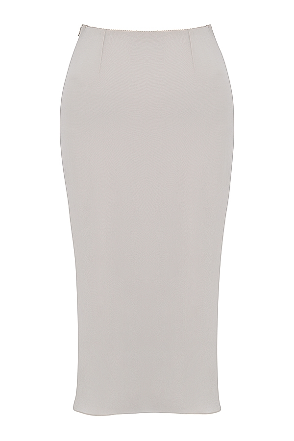Amal  Champagne Beaded Midi Skirt — image 15