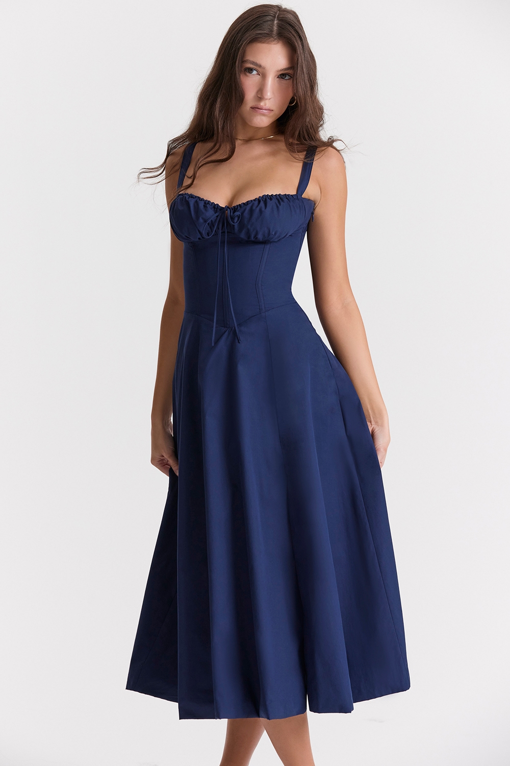 Carmen  French Navy Bustier Sundress — image 6