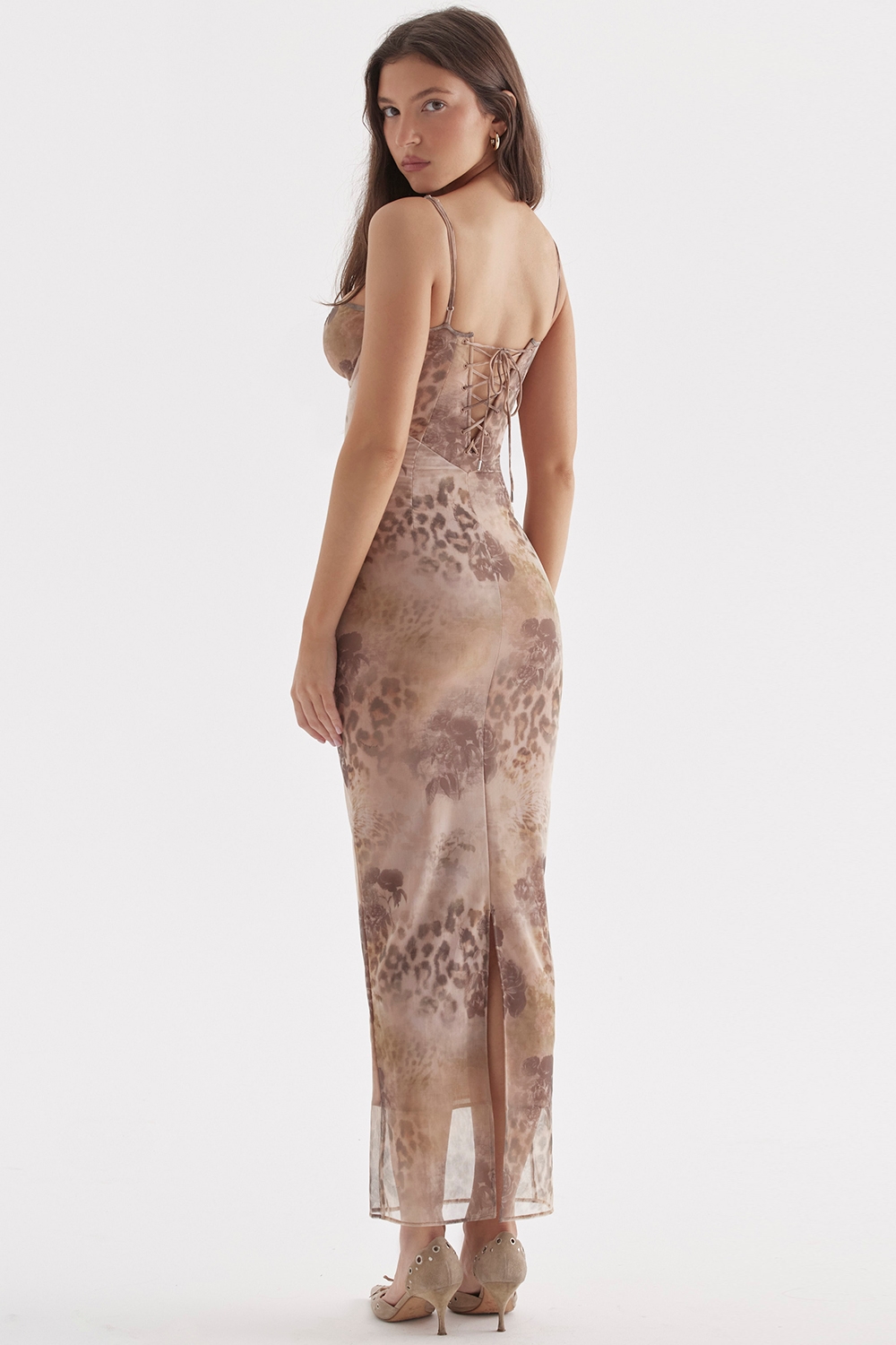 Aiza  Cream Floral Print Maxi Dress — image 11