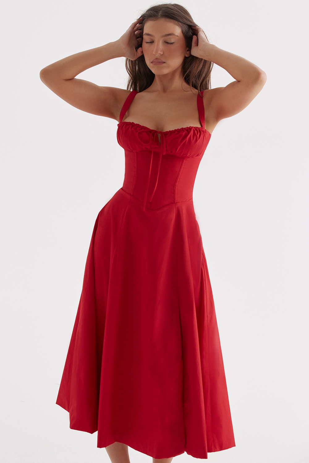 Carmen  Red Rose Bustier Sundress — image 6