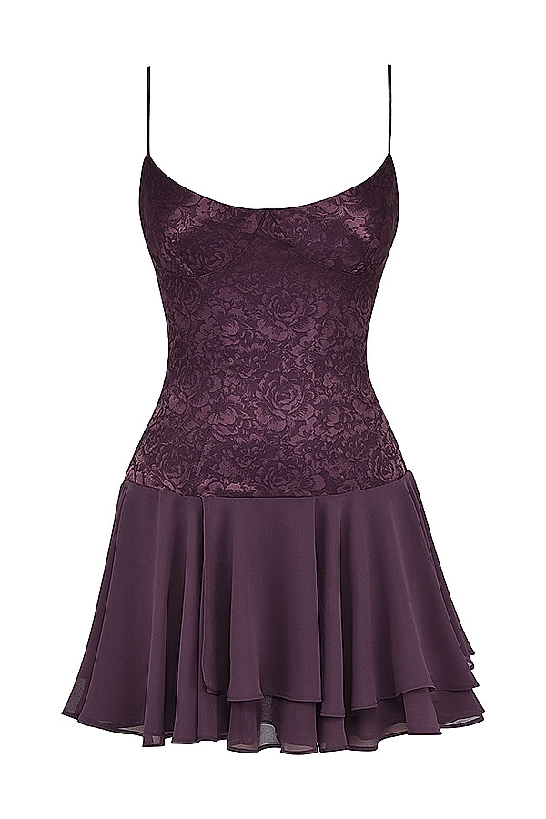 Mistress Rocks Prune Floaty Mini Dress - SALE — image 12