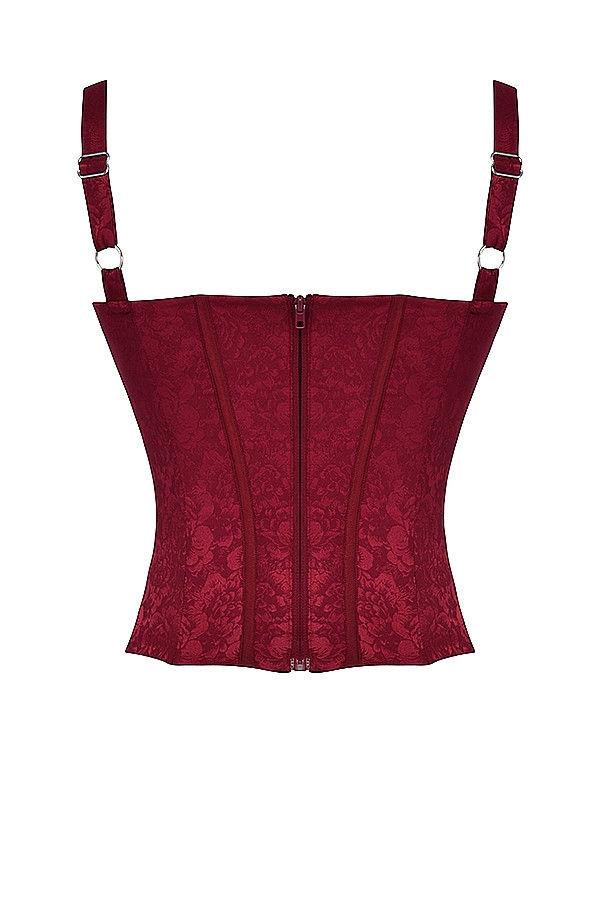 Mistress Rocks Redcurrant Lace Up Corset - SALE — image 13