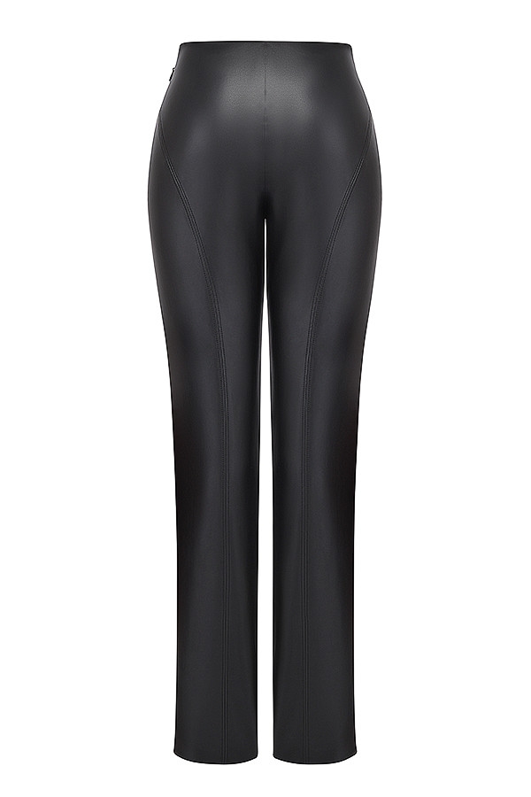 Mistress Rocks Black Vegan Lace Up Trousers - SALE — image 8