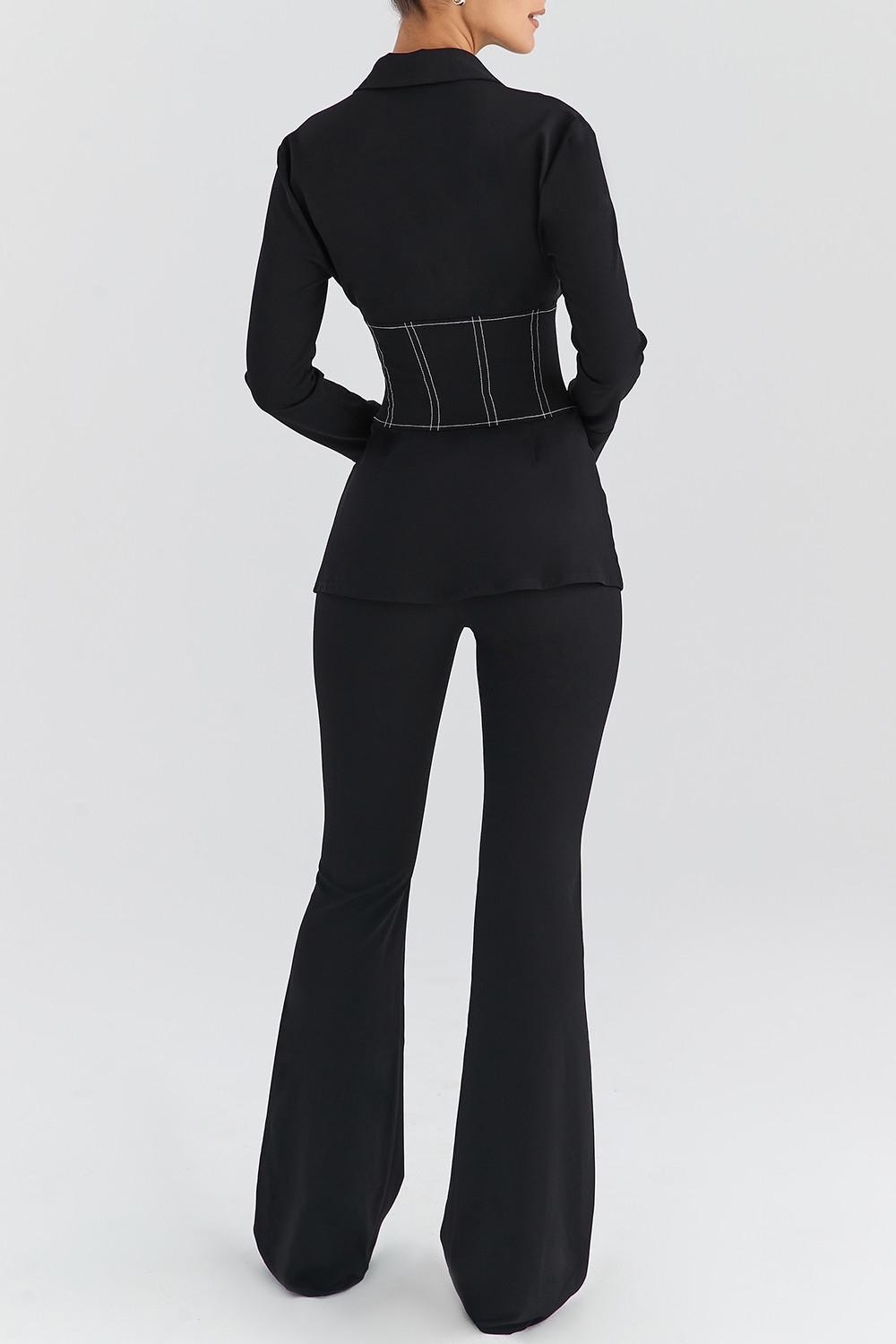 Mistress Rocks Black Skinny Flare Trousers - SALE — image 5