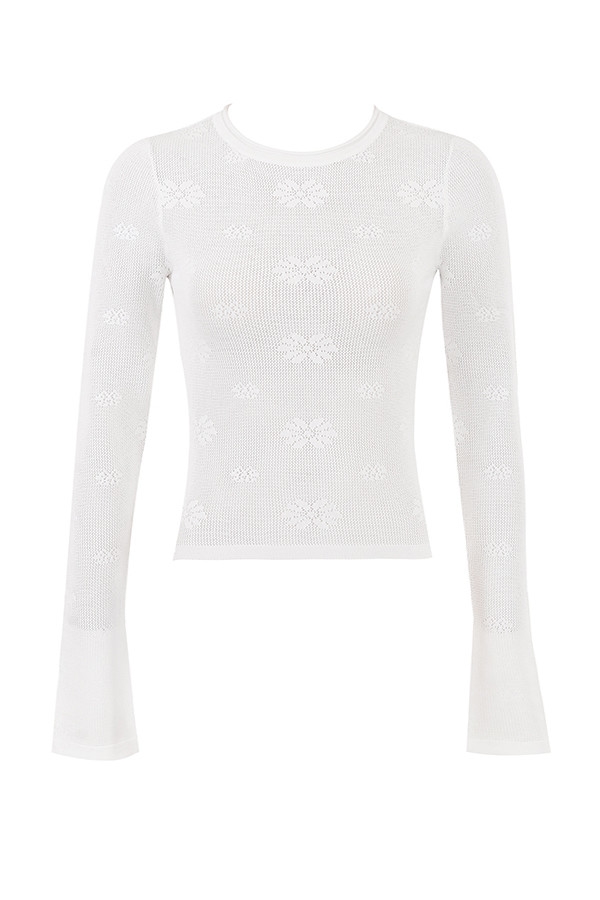 Mistress Rocks Ivory Floral Knit Top - SALE — image 10