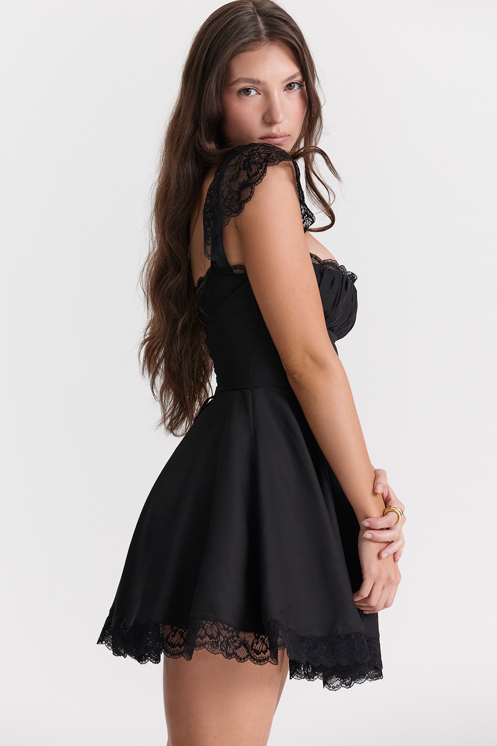 Kaia  Black A-Line Mini Dress — image 12