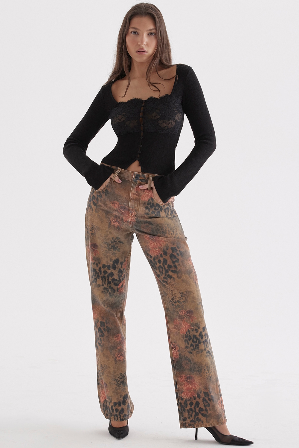 Samia  Floral Printed Jeans — image 3