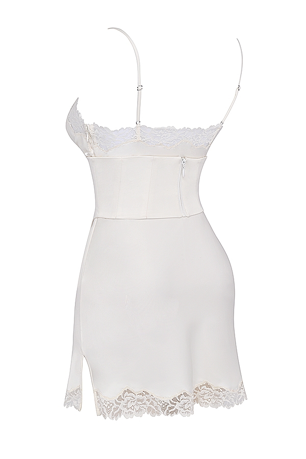 Soraya  Ivory Satin Slip Dress — image 17