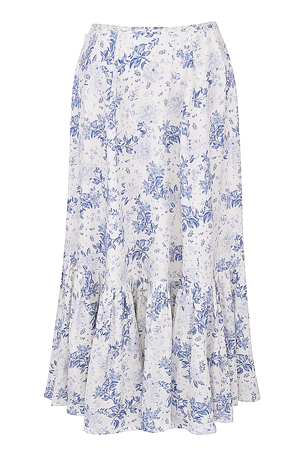 Aitana  Blue Print Midi Skirt — image 10