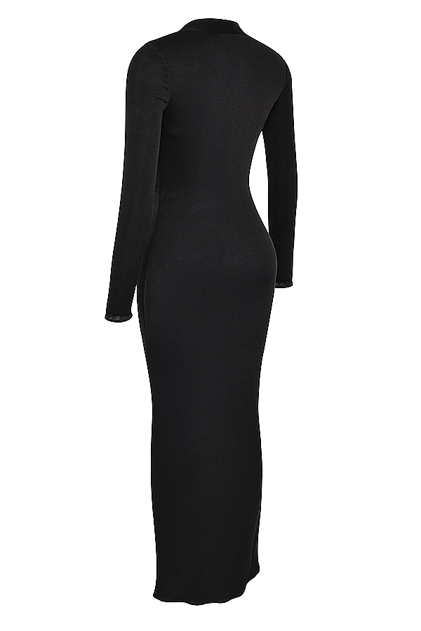 Saskia  Black Draped Maxi Dress — image 12