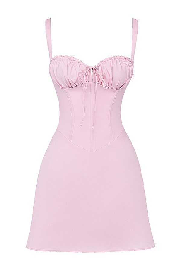 Carlotta  Baby Pink Corset Mini Dress — image 12