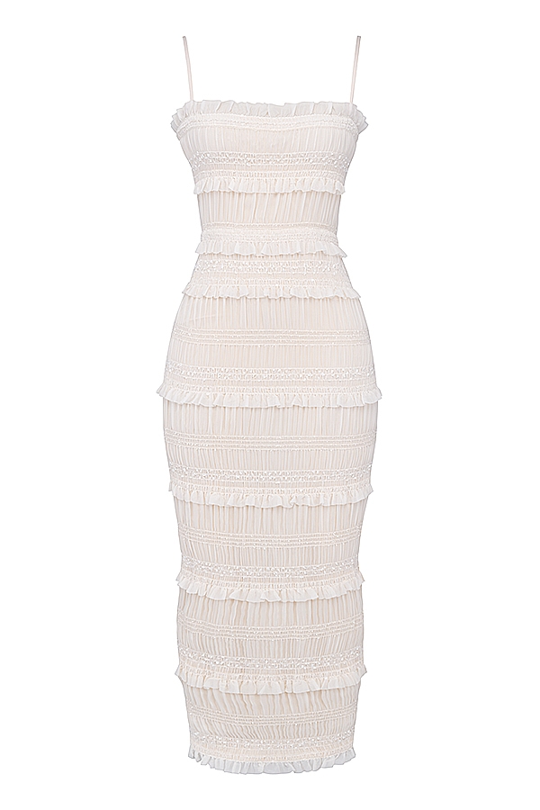 Solana  Ivory Sequin Pleat Maxi Dress — image 16