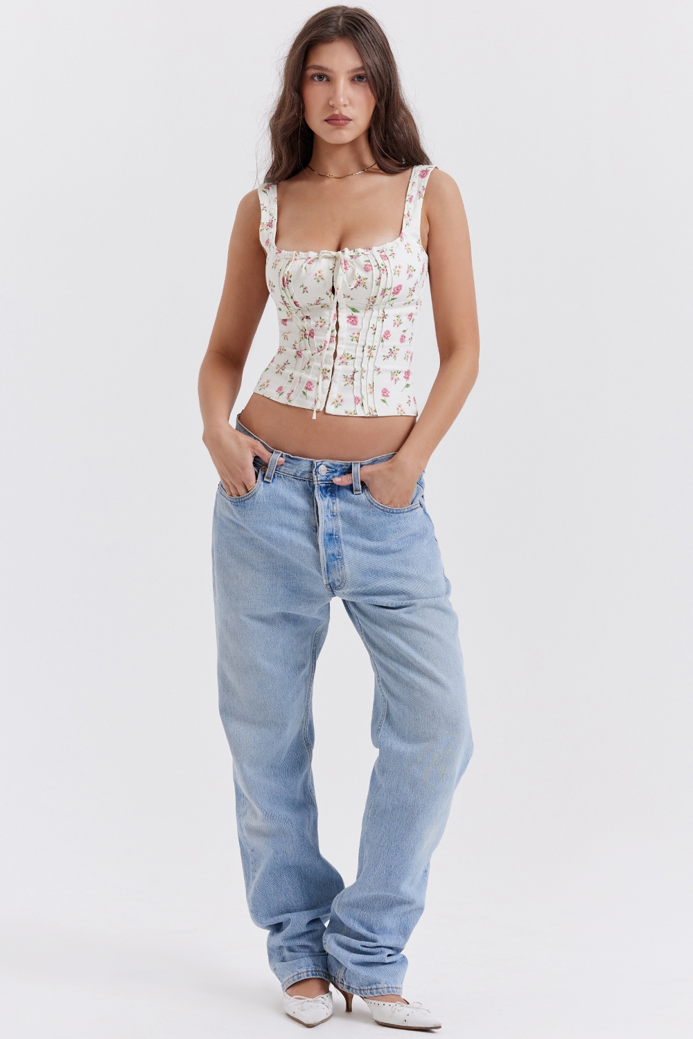 Chicca  Rose Print Floral Top — image 3