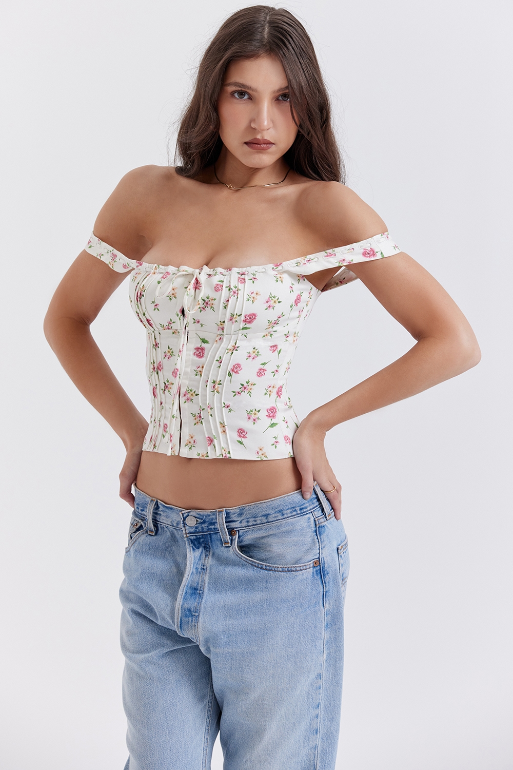 Chicca  Rose Print Floral Top — image 6