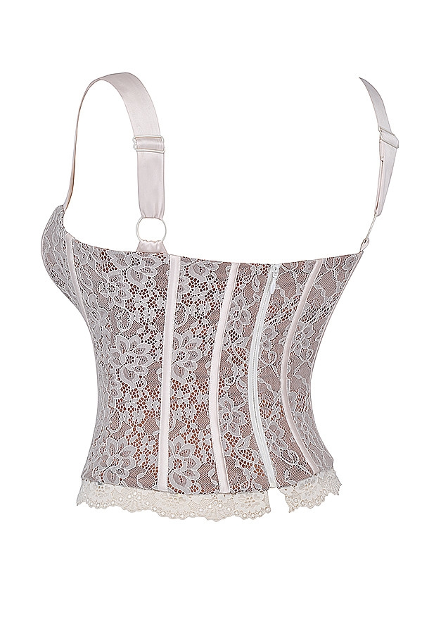 Mistress Rocks Cream Satin & Lace Corset - SALE — image 12
