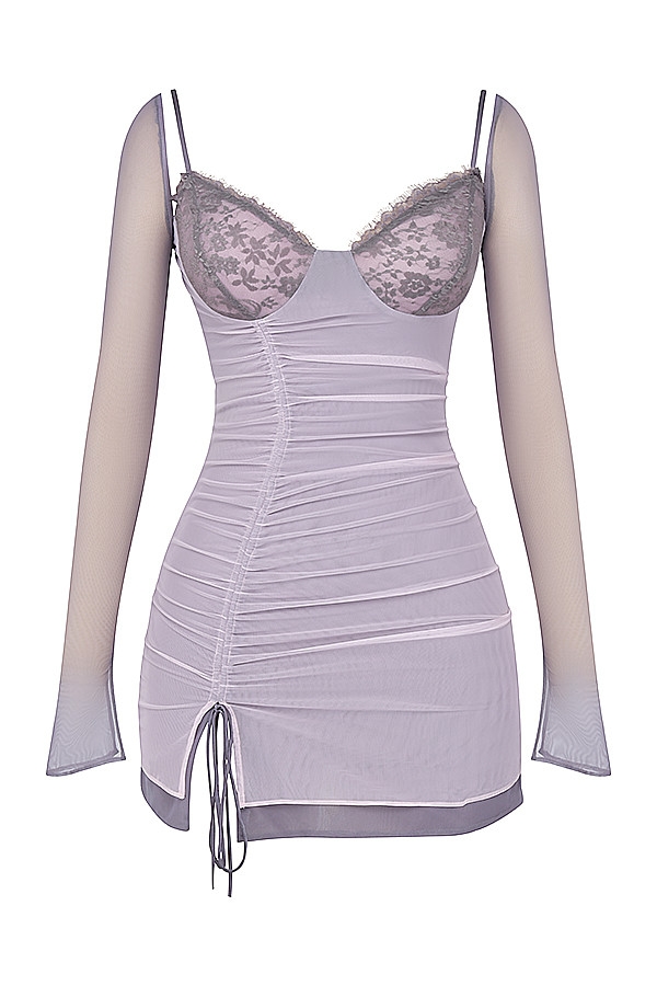 Mistress Rocks Mallow & Slate Layered Mini Dress - SALE — image 11