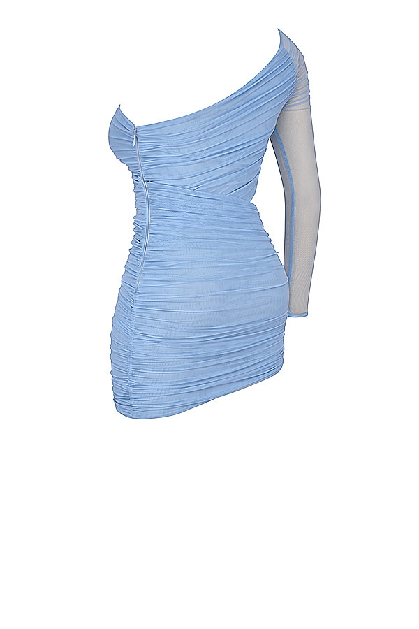Mistress Rocks Hazy Blue Asymmetric Cutout Dress - SALE — image 13