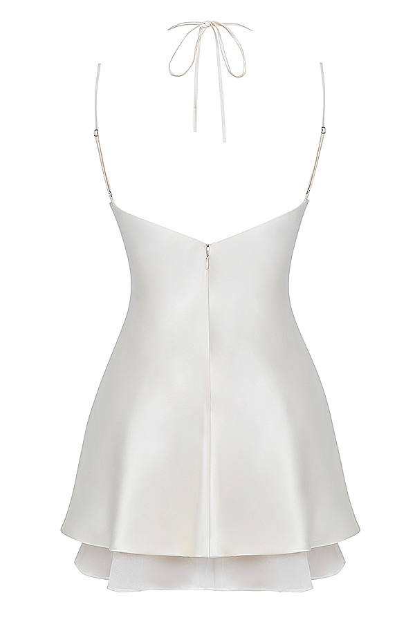 Mistress Rocks Cream Satin Slip Dress - SALE — image 14