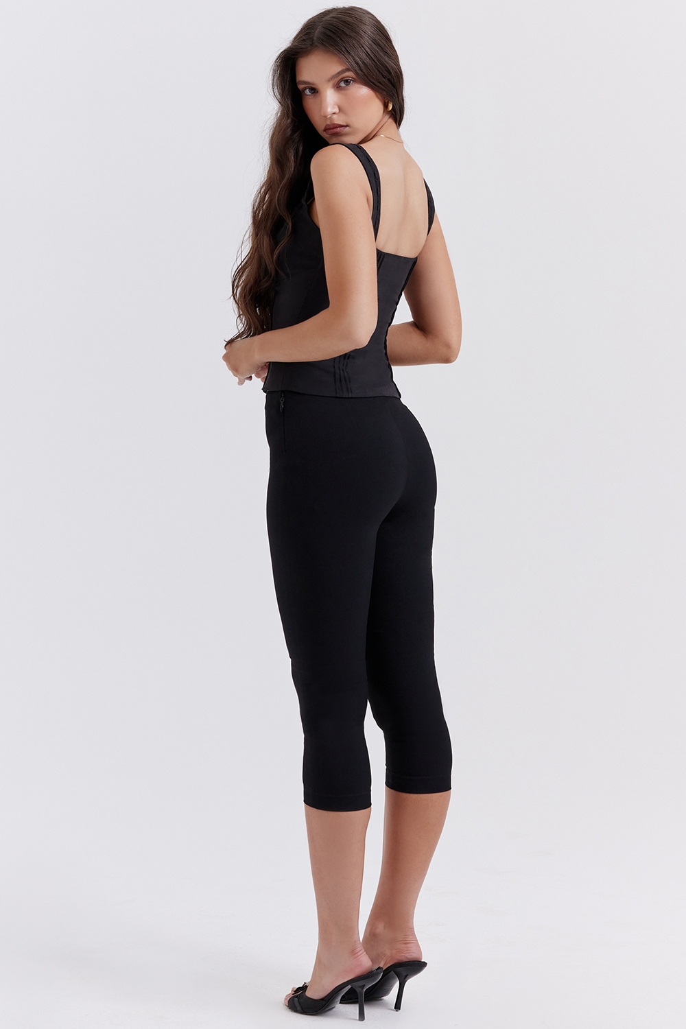 Halima  Black Capri Trousers — image 2