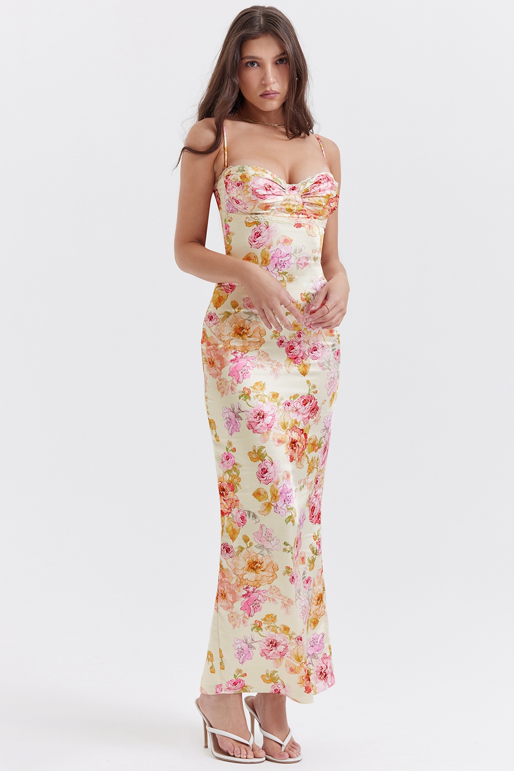 Josefina  Ivory Floral Maxi Dress — image 1