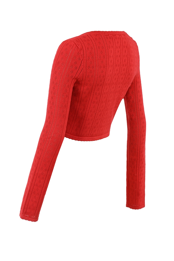 Perla  Cherry Ribbed Knit Top — image 16