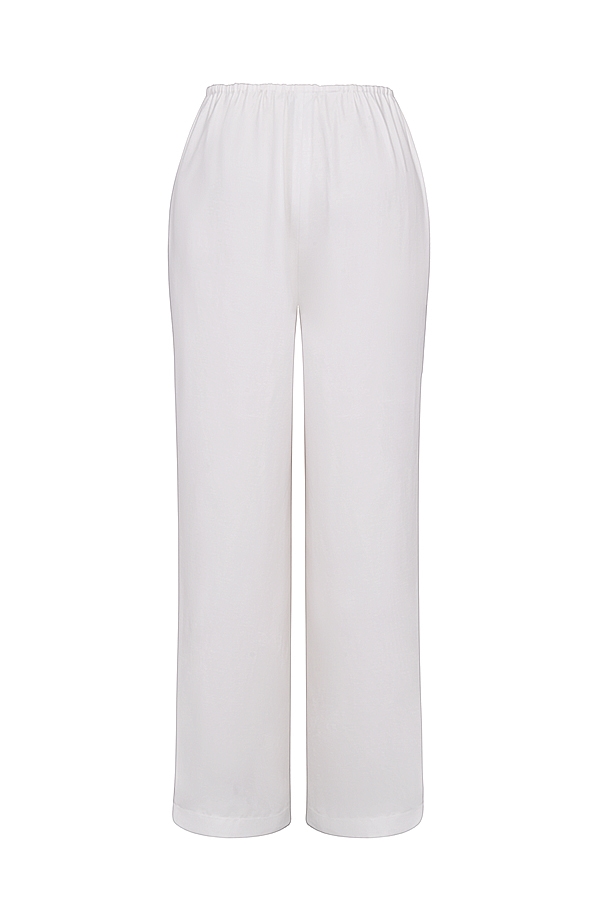 Cleo  Ivory Linen Mix Trousers — image 10