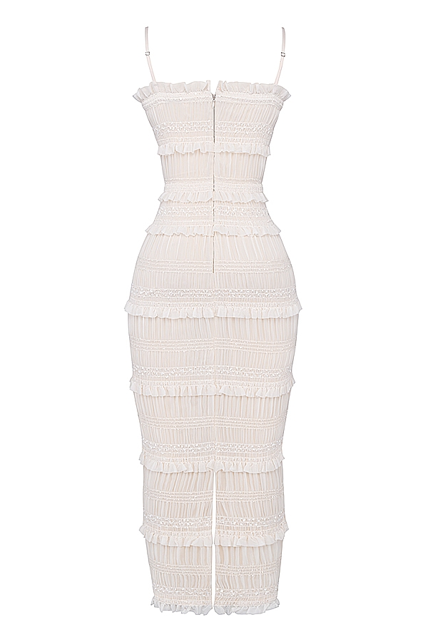 Solana  Ivory Sequin Pleat Maxi Dress — image 18