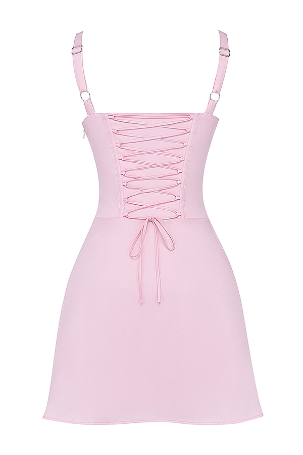 Carlotta  Baby Pink Corset Mini Dress — image 14