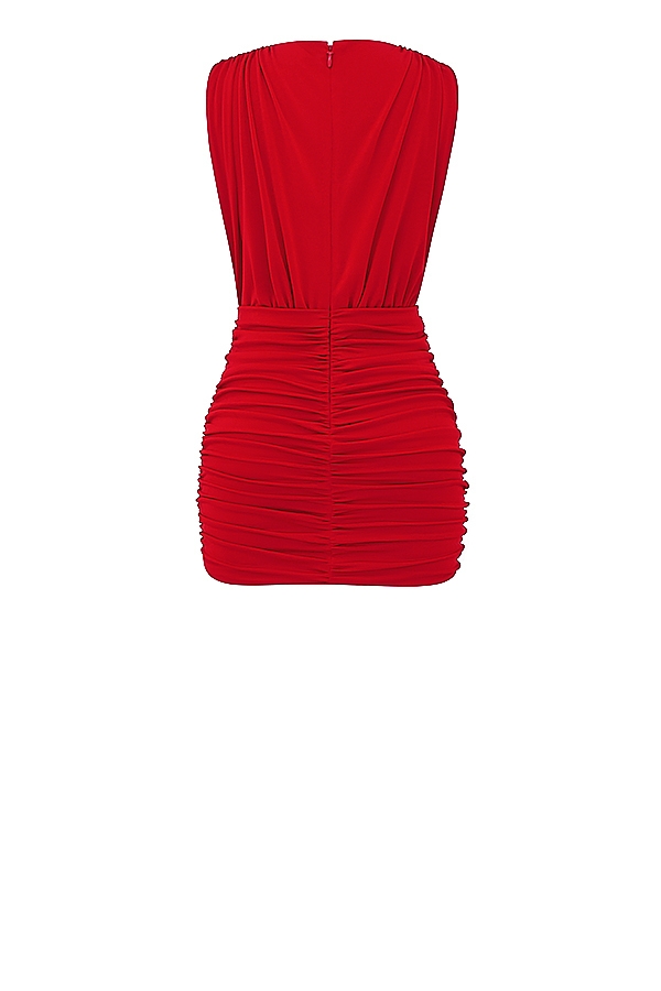 Aliza  Cherry Gathered Mini Dress — image 19