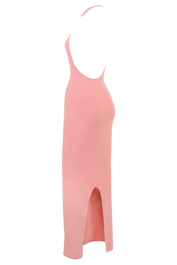 Camelia  Apricot Plunge Maxi Dress — image 17
