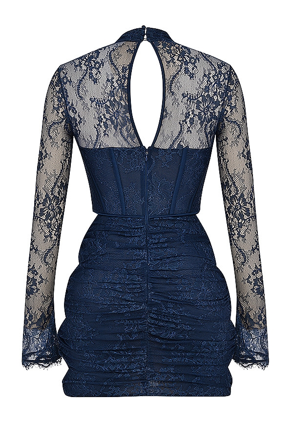 Mistress Rocks Navy Lace Corset Mini Dress - SALE — image 13