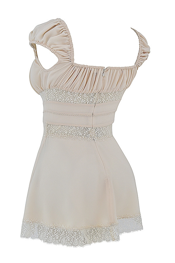 Mistress Rocks Oat Lace Trim Mini Dress - SALE — image 11